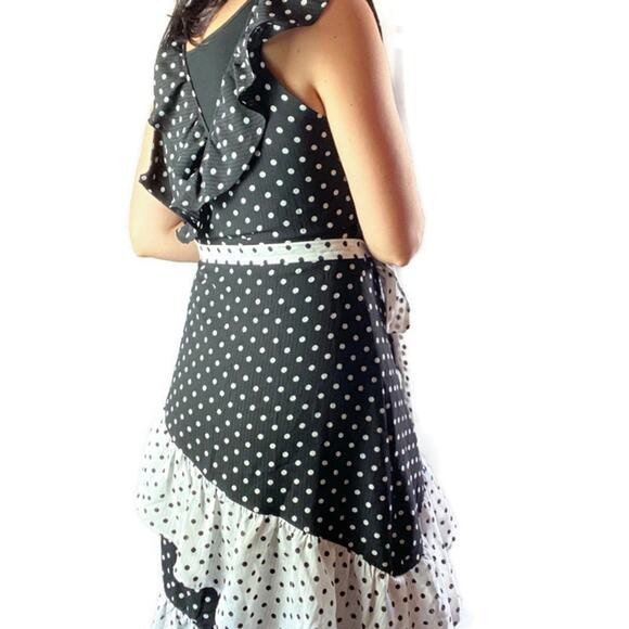 Q&A Los Angeles Polka Dot Midi Dress Size Small - Picture 5 of 8